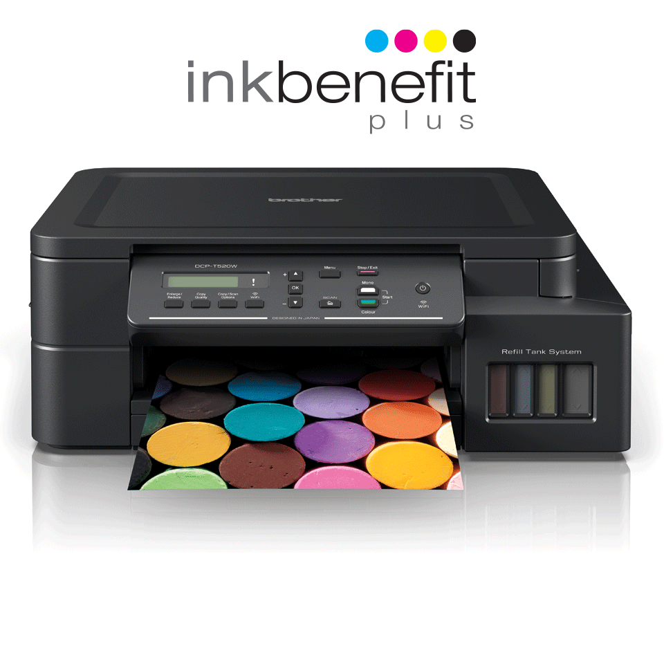 Brother DCP-T520w
6000 PAGES INKJET A4 Color, wireless - Multifunction Printer, copy & scanner.