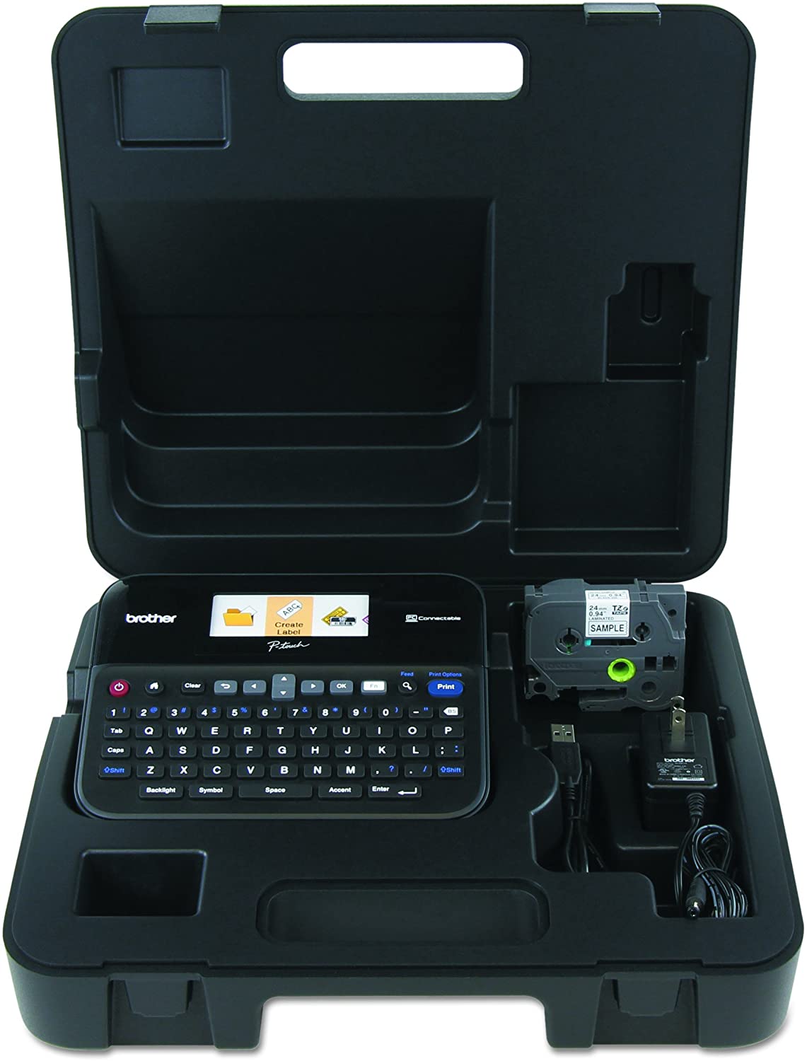 Brother PT-D600 - PC Connectable Labeling System with Carry Case