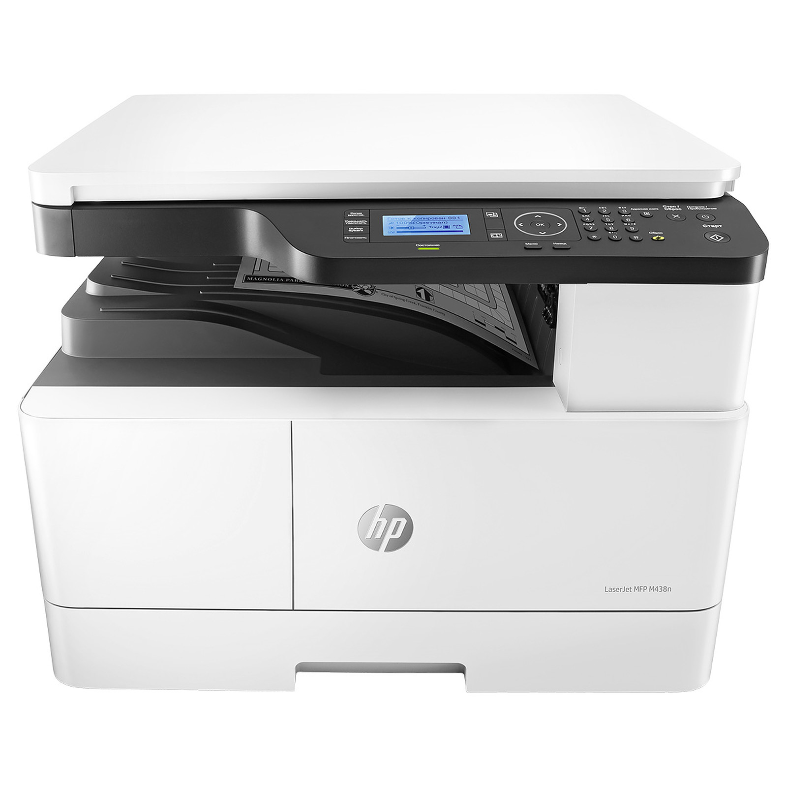 
HP LaserJet A3 MFP M438n 22PPM, Print, Scan - A3, Copy, Fax, USB 2.0 + 10/100/1000 LAN INTERFACE ( TONER - W1335A)