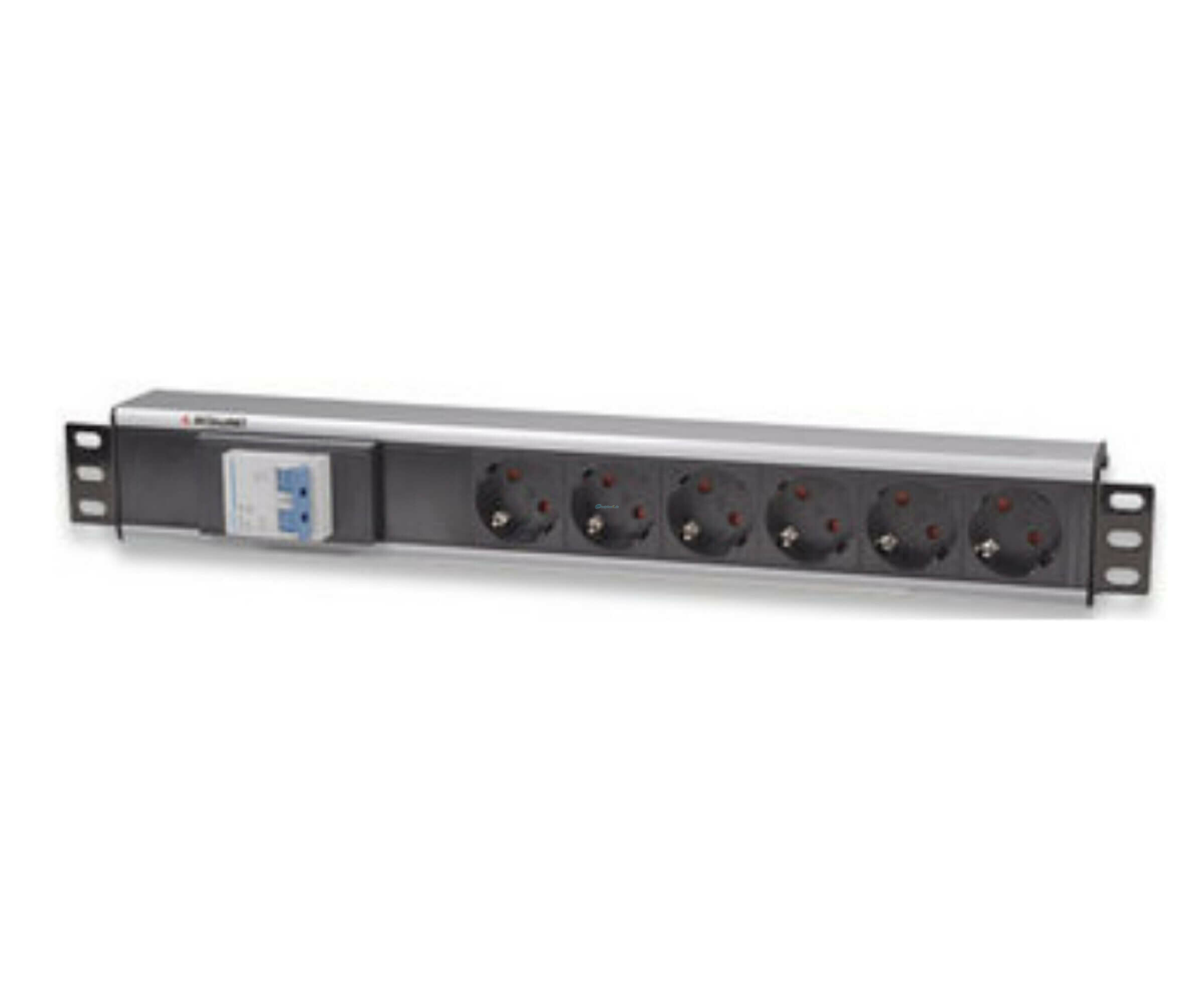6 OUTLET PDU WITH GERMAN LINE PLUG 3.0m Cable 1U