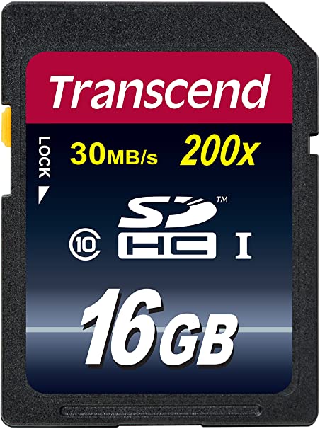 16GB SDHC CLASS 10 TRANSCEND