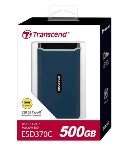 500GB TRANSCEND EXTERNAL ESD370C USB 3.1 / TYPE-C