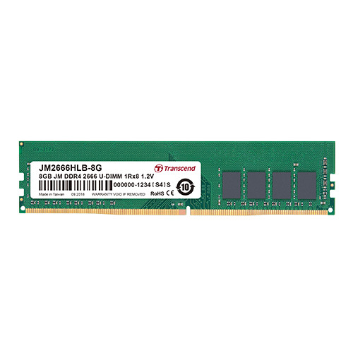 8GB DDR4 2133 / 2400 / 2666 / 3200 U-DIMM 1RX8 1GX8 1.2V DESKTOP