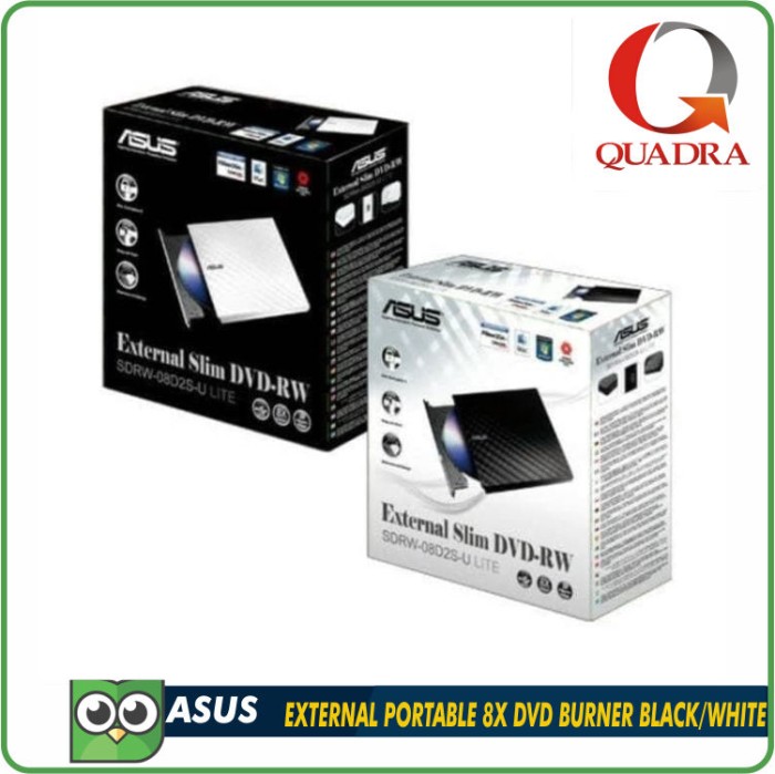 8x Portable SLIM USB DVDRW - 2 colors: (White + Black)
