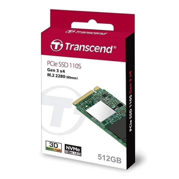 TRANSCEND 512GB M2 2280 PCIe - TS512GMTE110S